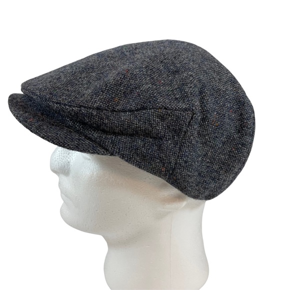 Vintage Hanna Hats of Donegal Handmade in Ireland Pure New Wool Medium Paperboy